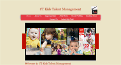 Desktop Screenshot of ctkidstalentmanagement.com